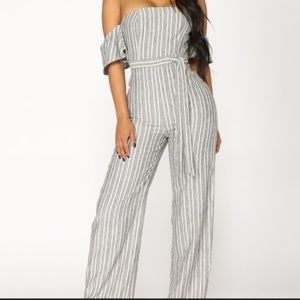 Striped jumpsuit